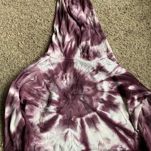 cropped tie dye hoodie